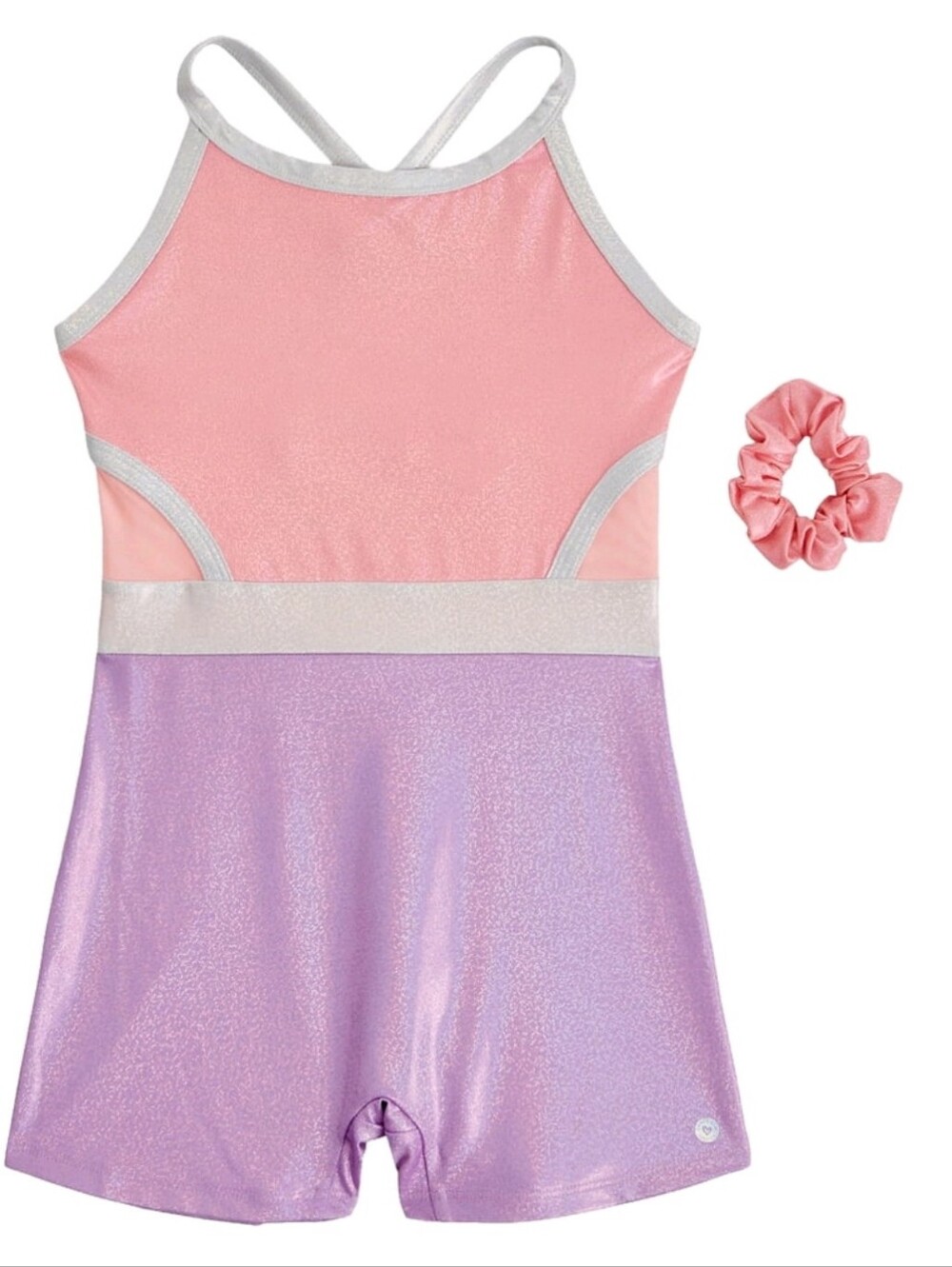 Justice Girls' Colorblock Biketard, Size XL(16/18)